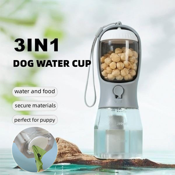 On the Go Pet Feeder and Water Bowl with Waste Bag