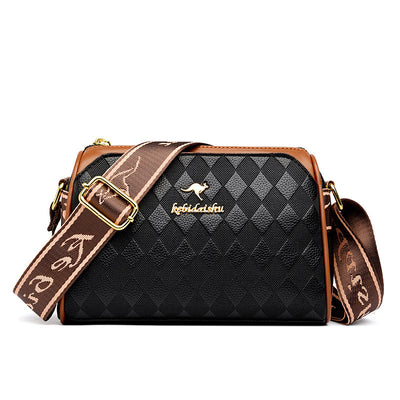 Women's Rhombus Leather Shoulder Bag