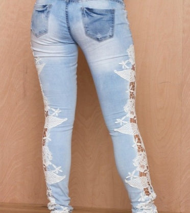 Women's Side Lace Jeans