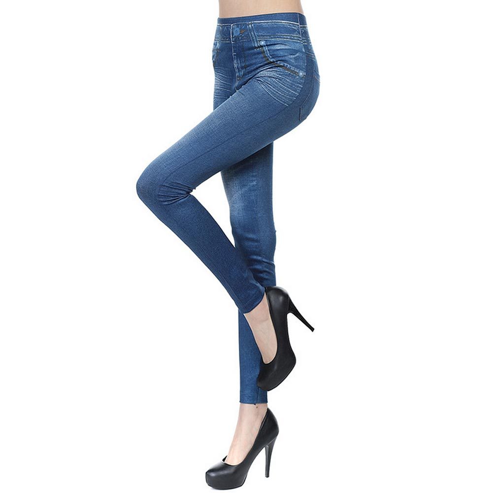 Women's High Waist Jeggings - Denim Leggings