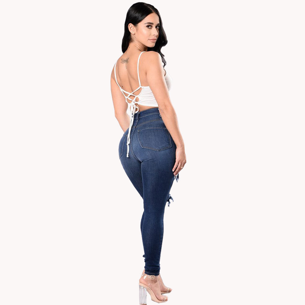 Women's Tight Ripped Jeans