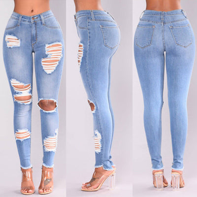Women's Tight Ripped Jeans