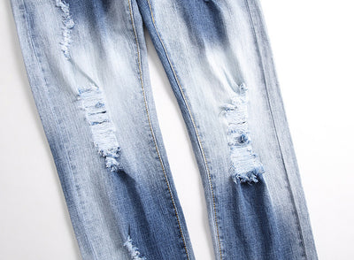 Men's Faded Ripped Jeans