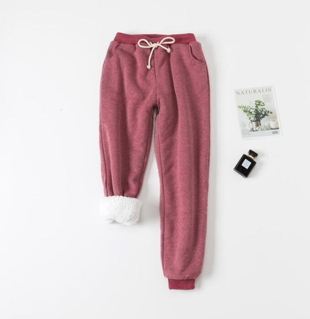 Women's Velvet Padded Sweatpants