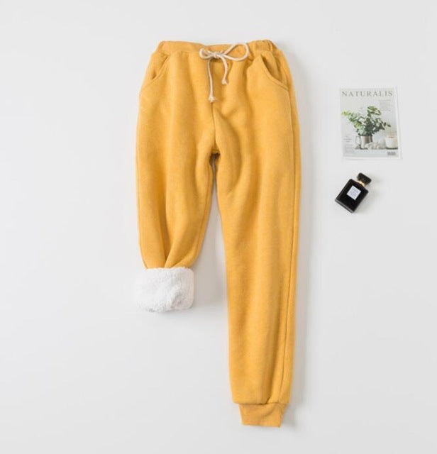 Women's Velvet Padded Sweatpants