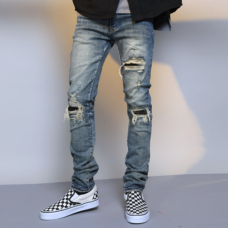 Men's Ripped Denim Skinny Jeans