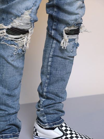 Men's Ripped Denim Skinny Jeans