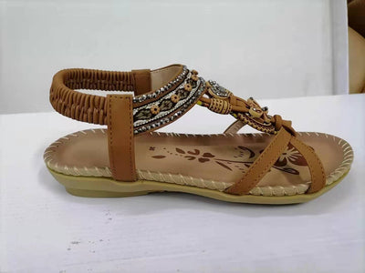 Women's Flower Rhinestone Beach Sandals
