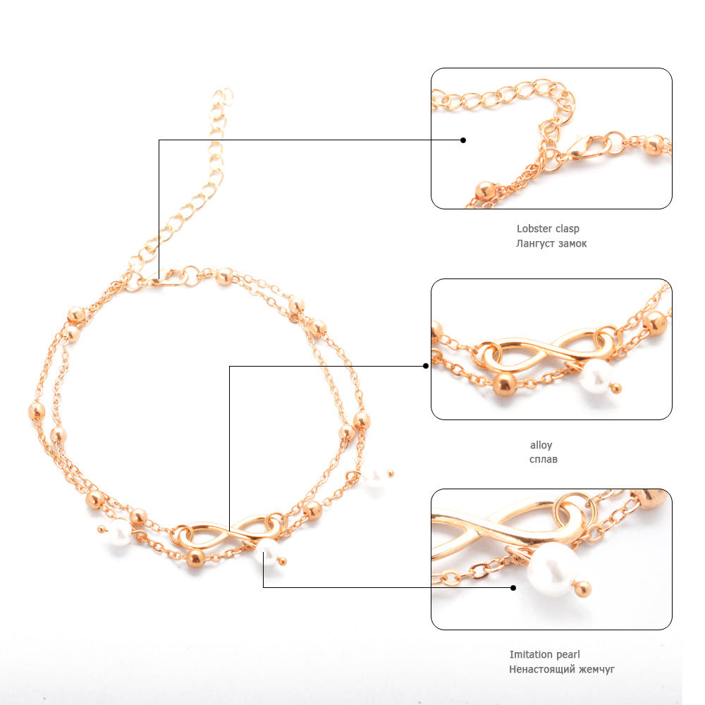 Women's Pearl Infinite Anklet