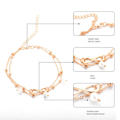 Women's Pearl Infinite Anklet