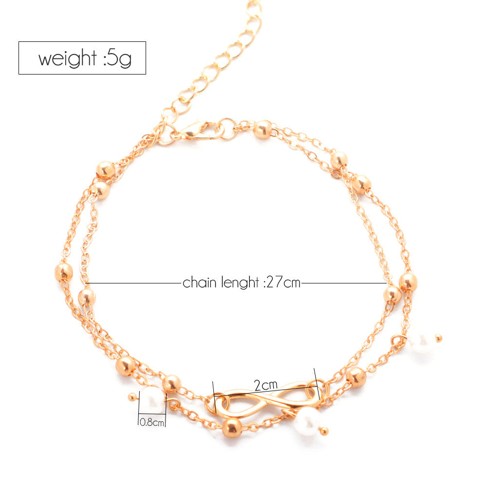 Women's Pearl Infinite Anklet