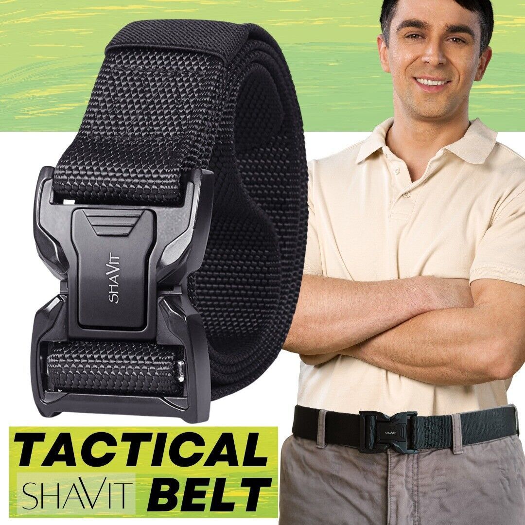 Men's Tactical Military Belt Hiking Rigger Nylon Web