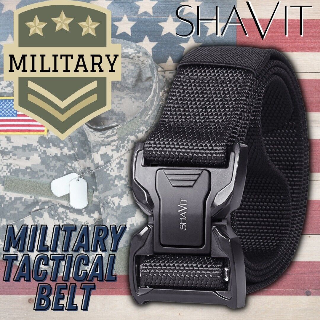 Men's Tactical Military Belt Hiking Rigger Nylon Web