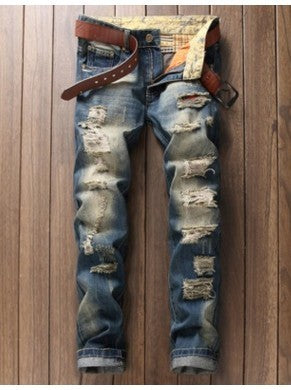 Men's Ripped Faded Jeans