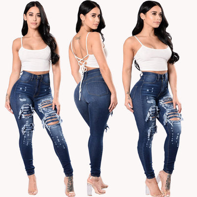Women's Tight Ripped Jeans