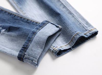 Men's Faded Ripped Jeans