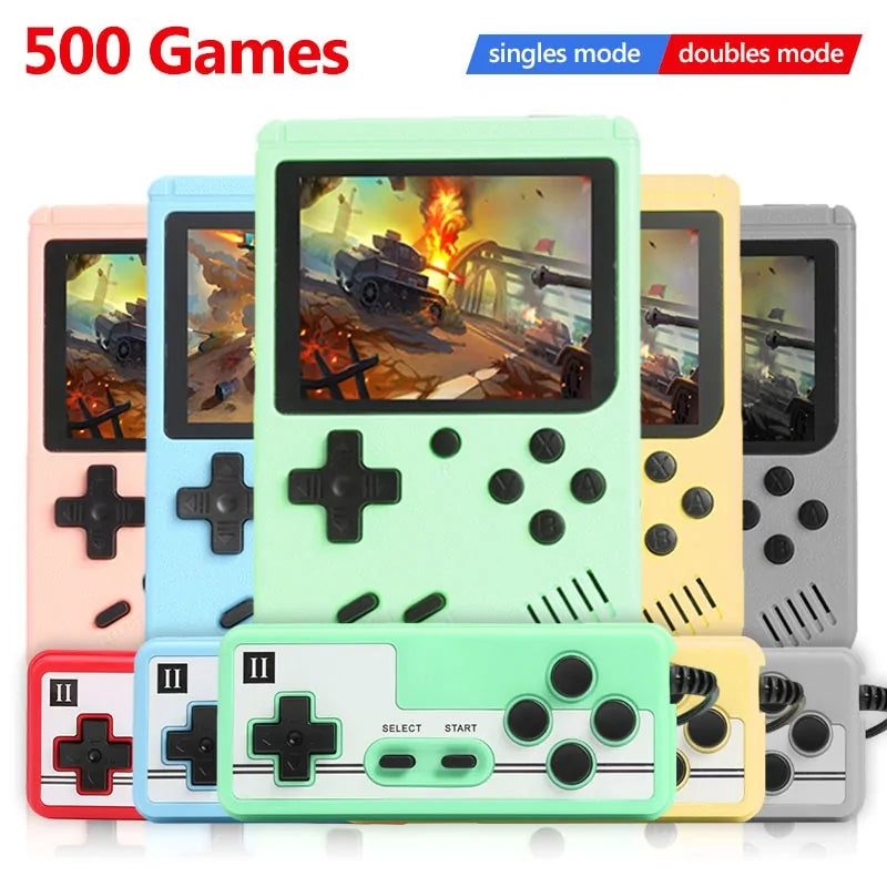 ALLOYSEED 500 Games Retro Handheld Console: Portable Gaming for Kids