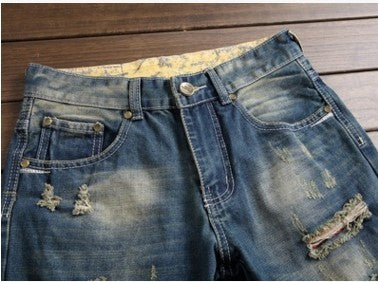 Men's Ripped Faded Jeans