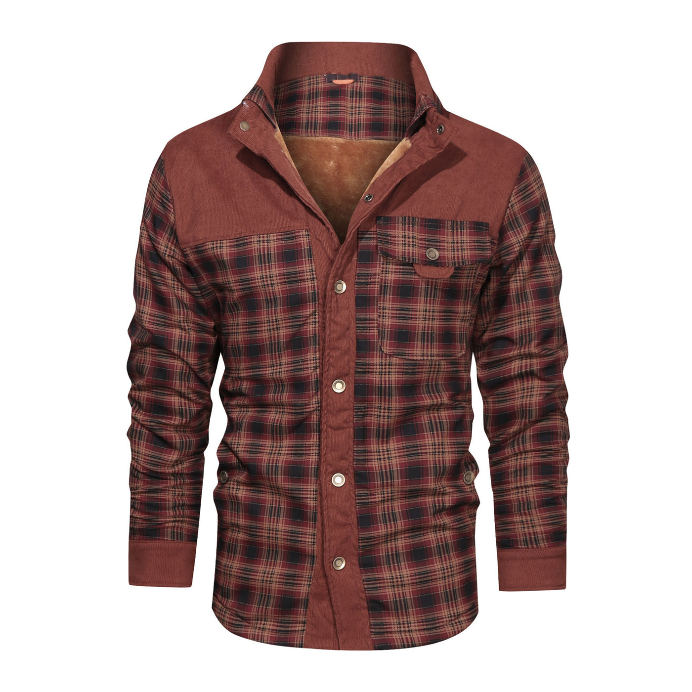 Men's Fleece Flannel Coat