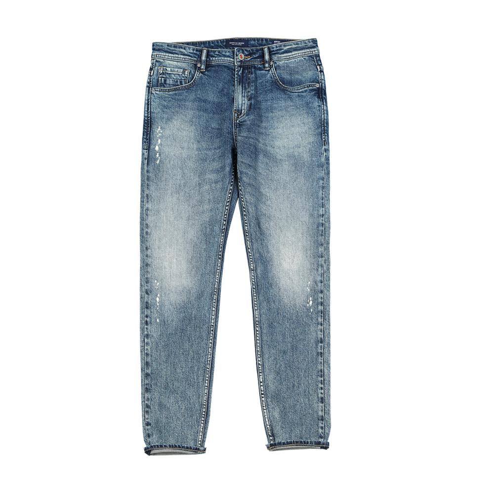 Men's Washed Straight Leg Jeans