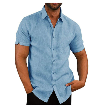 Men's Short Sleeve Button Up Summer Shirt