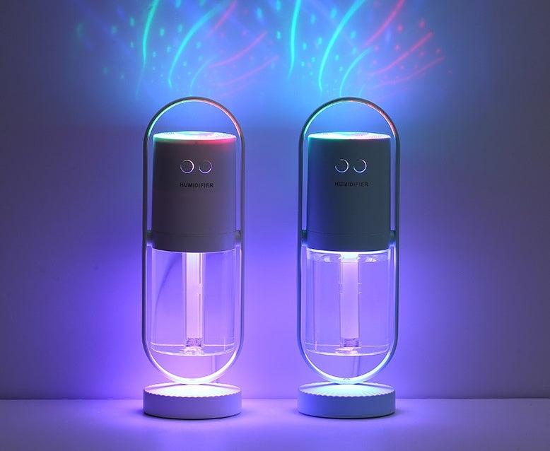 Small Self Moving Air Humidifier with Light Display