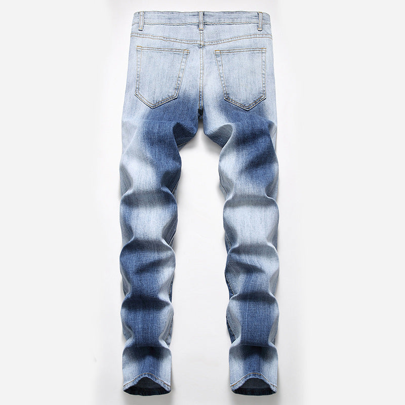 Men's Faded Ripped Jeans