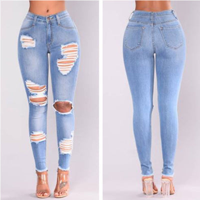 Women's Tight Ripped Jeans