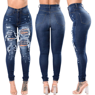 Women's Tight Ripped Jeans