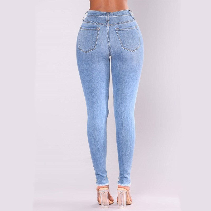 Women's Tight Ripped Jeans