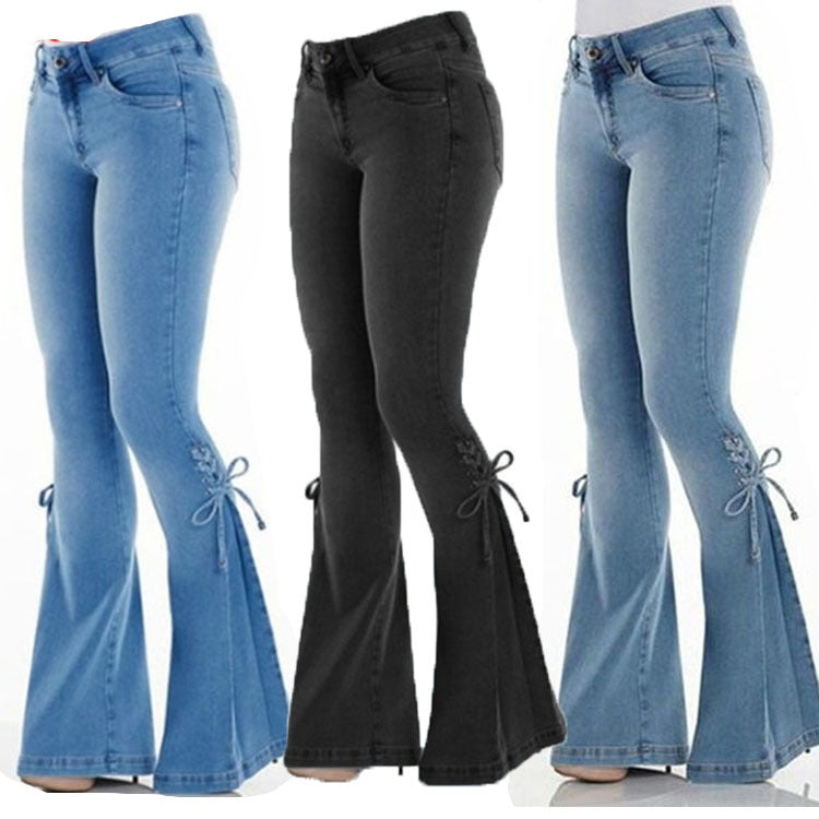 Women's Tight Bell Bottom Jeans