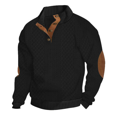 Men's Knitted Collard Pullover Sweater