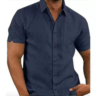 Men's Short Sleeve Button Up Summer Shirt