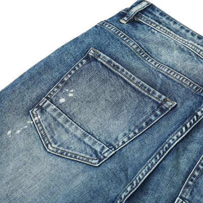 Men's Washed Straight Leg Jeans