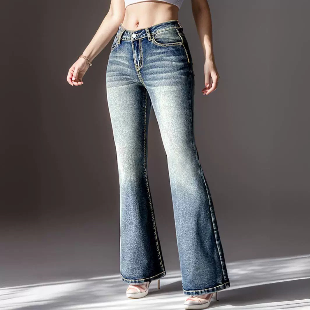 Women's Vintage Flared Bottom Jeans
