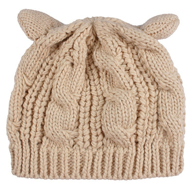 Women's Knitted Cat Ear Beanie
