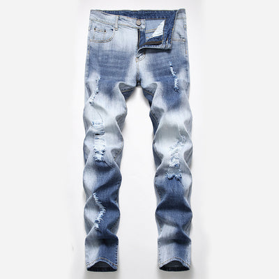 Men's Faded Ripped Jeans