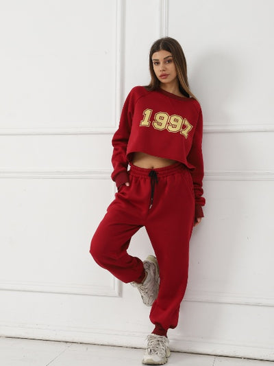 Women's Long Sleeve Sweater and Sweatpants Set