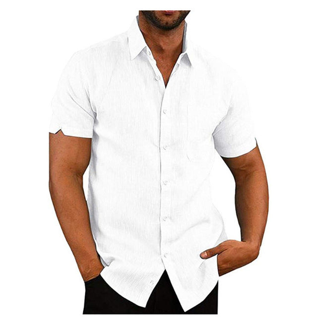 Men's Short Sleeve Button Up Summer Shirt