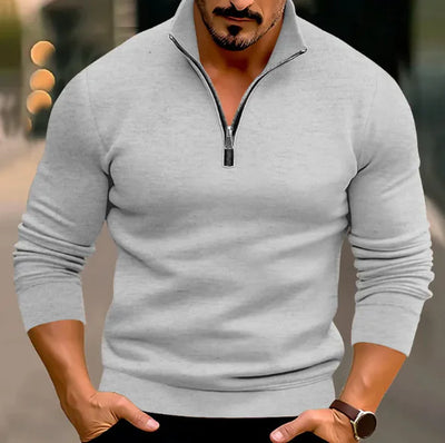 Men's Long Sleeve Half Zip Sweater Coat