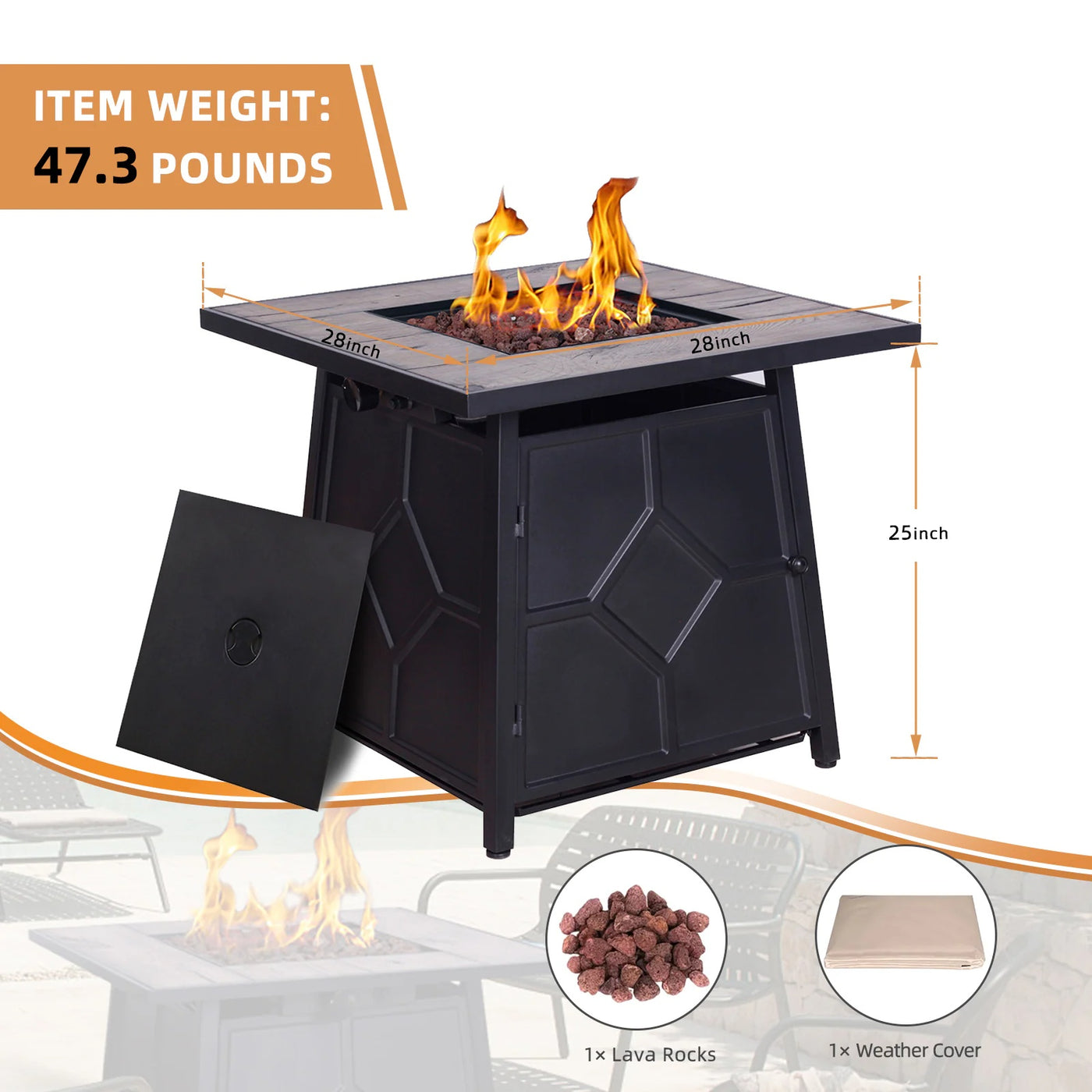 Steel Propane Pit Table