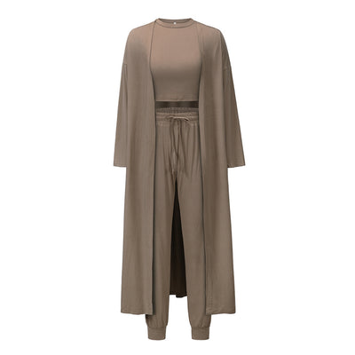 Women's Knitted Temperament Vest And Trousers Suit