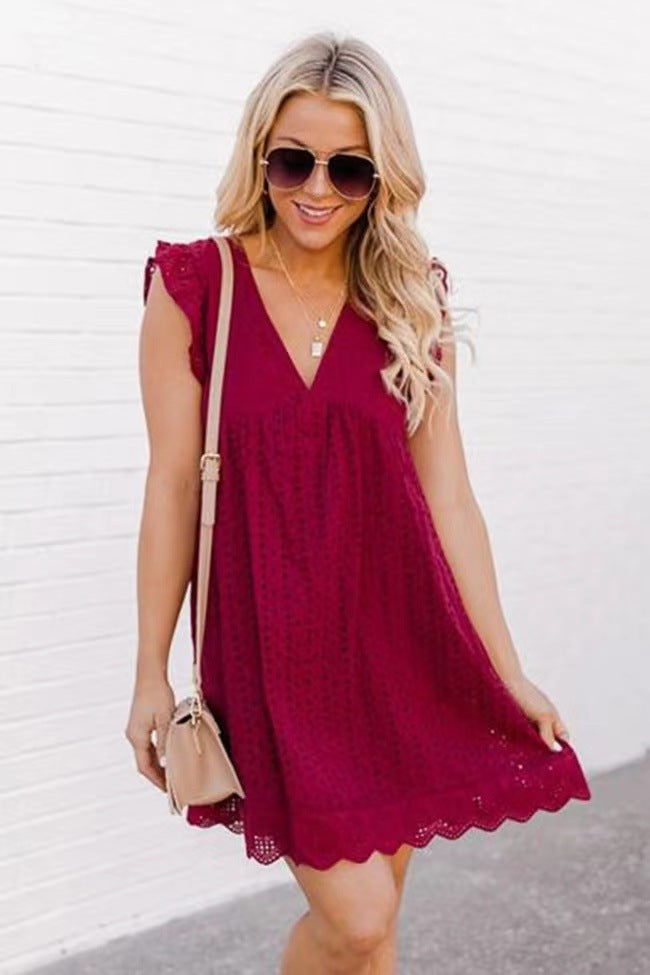 Women's Lace V-Neck Sundress
