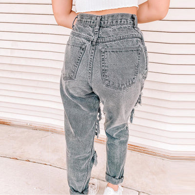Women's Ripped Loose Fit Jeans