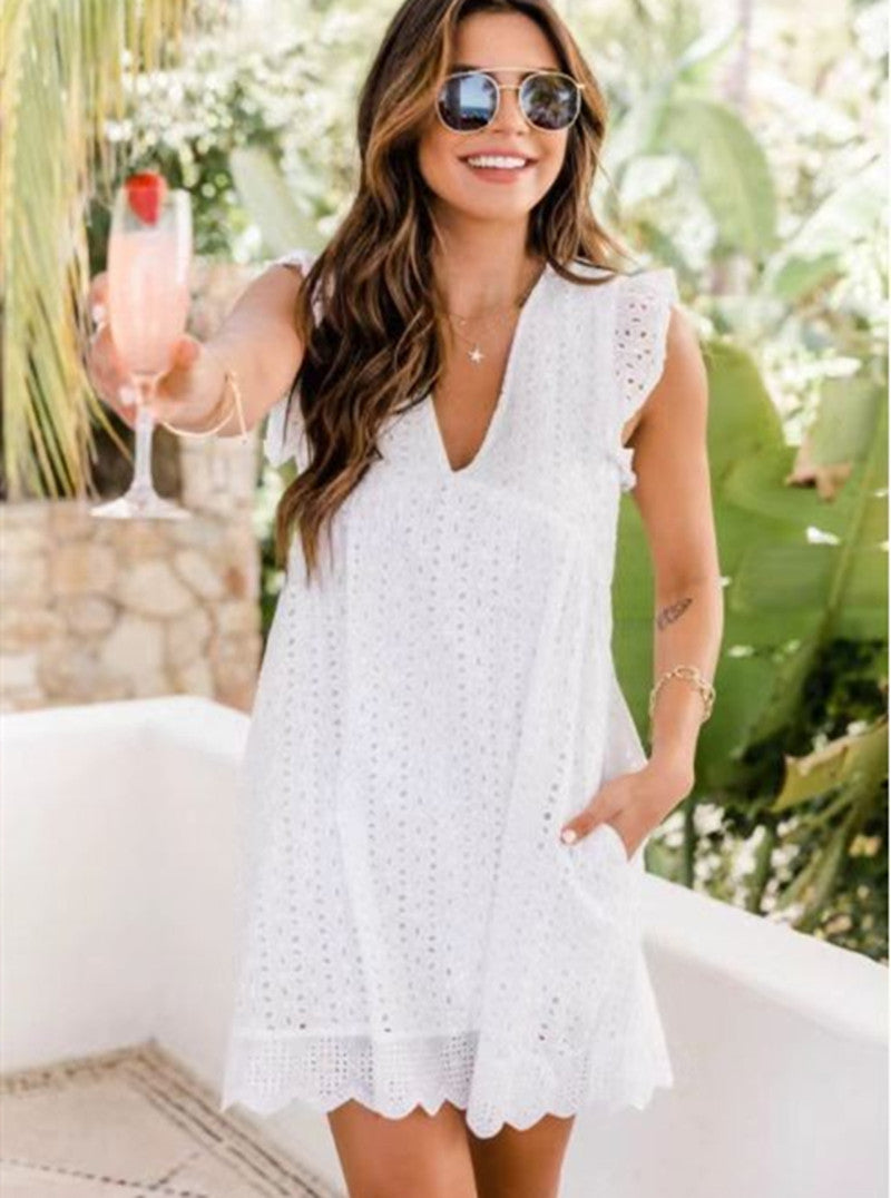 Women's Lace V-Neck Sundress