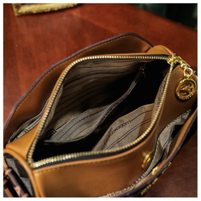 Women's Rhombus Leather Shoulder Bag