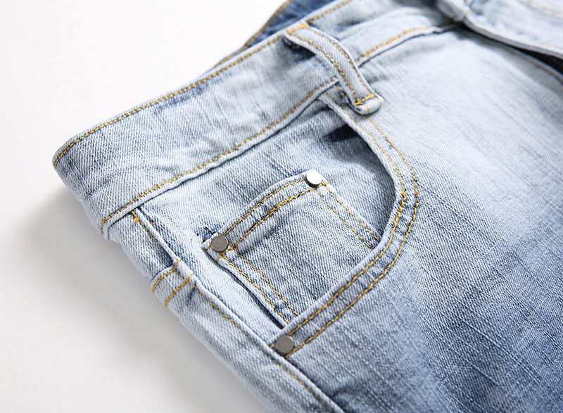 Men's Faded Ripped Jeans