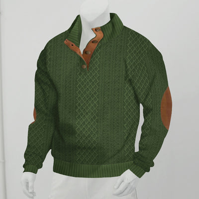 Men's Knitted Collard Pullover Sweater