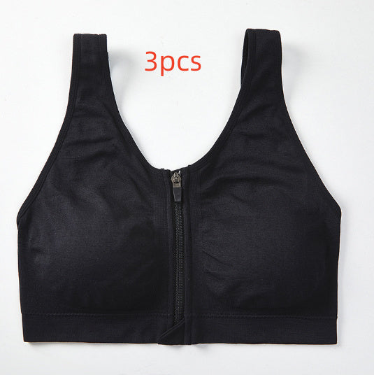 Front Zip Shockproof Sports Bra
