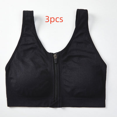 Front Zip Shockproof Sports Bra